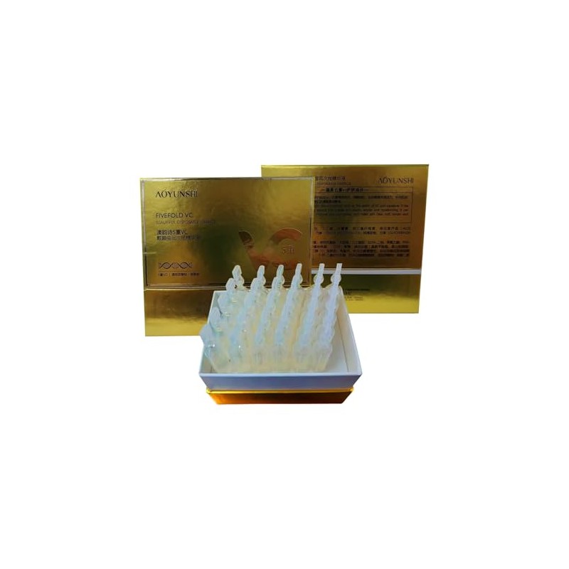 Sérum Facial con Vitamina B5 y C, 30 Ampolletas Individuales,