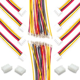 Kidisoii XH 2.54mm JST Connector with 22AWG Pre-Crimped Wire,JST XHP-4,2/3/4/5/6/7/8/9/10/12 Pin Housing JST Adapter Cable Connector with Length of 10/20/50/80/100cm Wire (5 Sets XH2.54 4Pin -100cm)