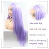 Angle Lucky Purple Lace Front Wig for Women Long Straight