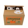 Cisixin Cute Calico Cat Stealing Money Box Money Box Money