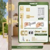 Moquin Brushed Gold Square Front Door Handle Set, Heavy Duty