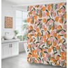 Inshere Decorative Peach Shower Curtain Waterproof Polyester Fabric, Home Bathroom