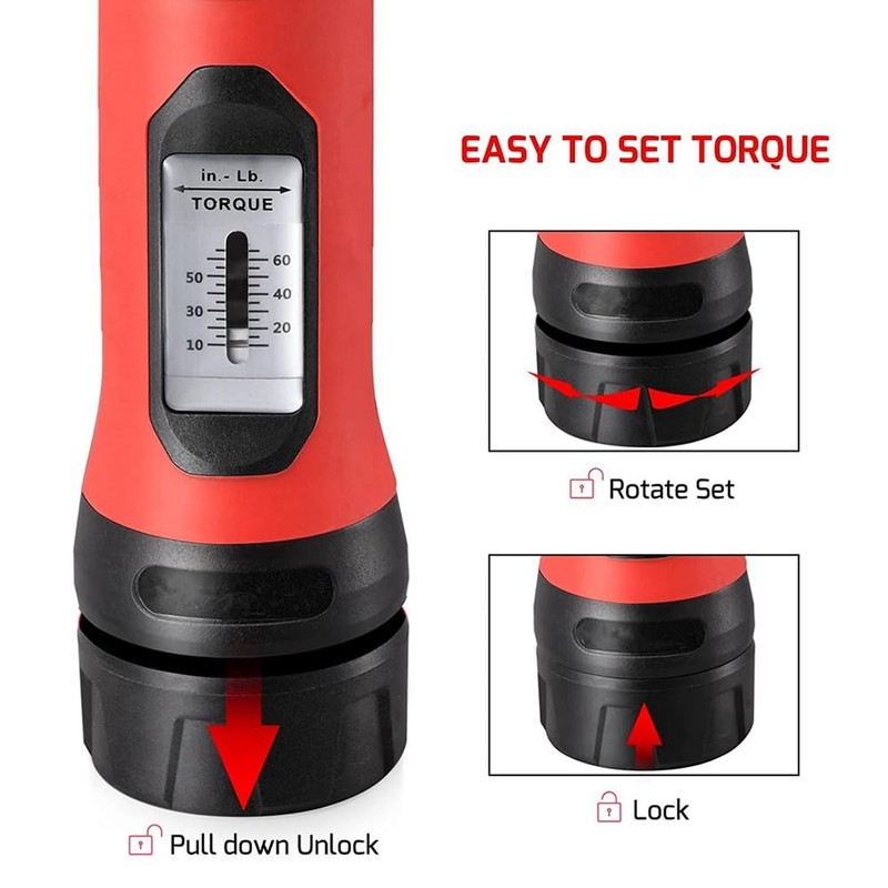 Adjustable Manual Torque Screwdriver Kit Torque Screwdriver with 20 Screwdriver