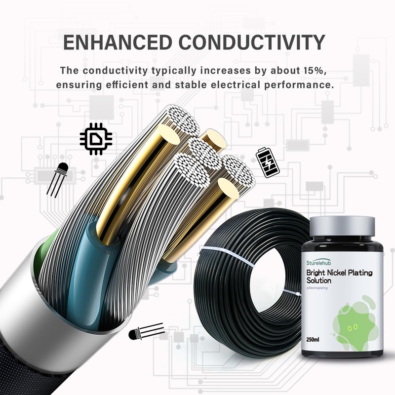 Bright Nickel Plating Solution, 250ml, Electroplating Solution, Excellent Corrosion Resistance,