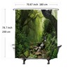 Ulticool Shower Curtain - Rainforest Nature Eco Plants Waterfall -