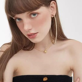 Extra Large Rhinestone Hoop Earrings for Women Girls Hypoallergenic Big 100mm Huggie CZ Hoops Dangle Drop Earring Fashion Chic Party Jewelry Gifts 4 inch (Gold)