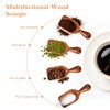 Komforbaa 3PCS Wooden Coffee Scoop, Natural Mini Measuring Spoon for