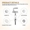 Vierone 2 Pcs Toilet Seat Hinges, Replacement Fittings, Easy &