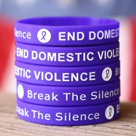 SayitBands 100 End Domestic Violence Wristband Bracelets