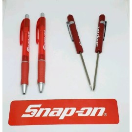 snap on tools 4 Snap on items 2 pocket screwdriver magnet end red + 2 snap on pen red/silver