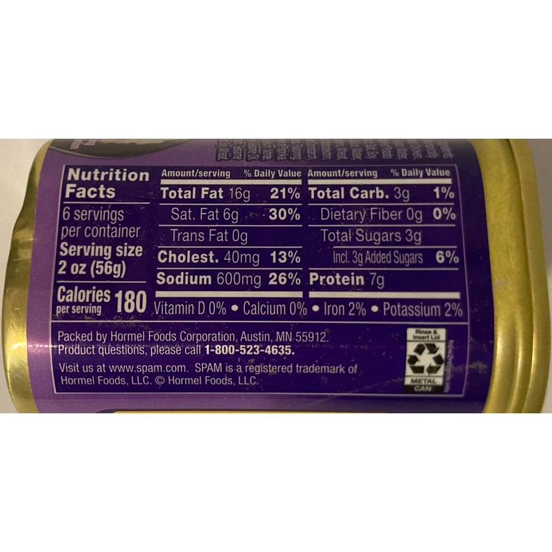 SPAM Korean Bbq Flavored