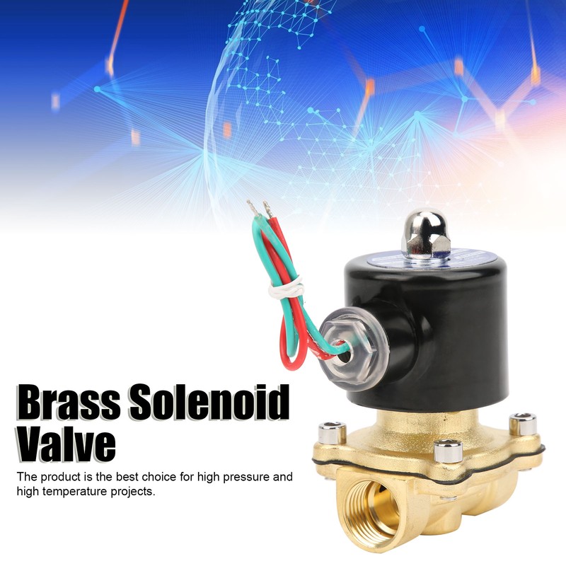 G1/2 Inch Brass Solenoid Valve Water Pressure Normal Closed Direct