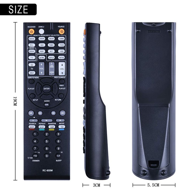 Replacement Onkyo AV Receiver Remote Control, Compatible With RC-803M TX-NR509