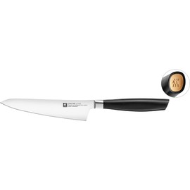Zwilling All Star 5.5-inch Razor-Sharp Compact Chef Knife, German Knife, Made in Company-Owned German Factory with Special Formula Steel perfected for almost 300 Years, Gold Matte End Cap