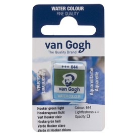 Van Gogh Watercolor Paint, Half Pan, Hooker Green Light 644