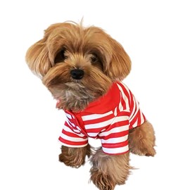 Cute Dog Clothes Striped Dog Polo Shirts Cute Sweater Puppy Clothes Gentle Sweater Pet Clothes for Small Medium Large Dogs Cats