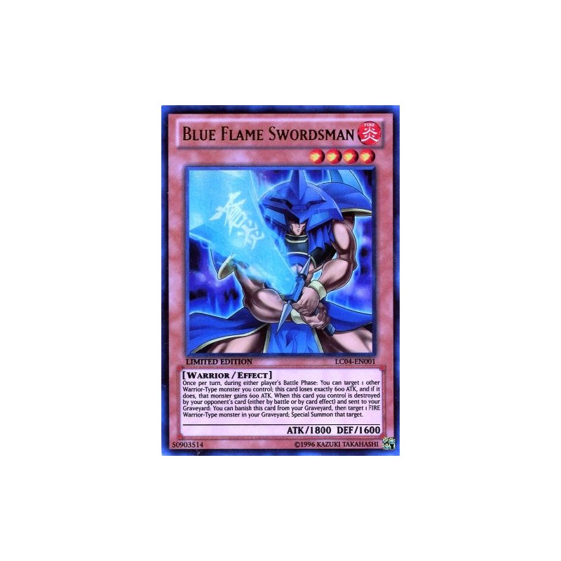 YuGiOh Blue Flame Swordsman ultra promo LC04-EN001