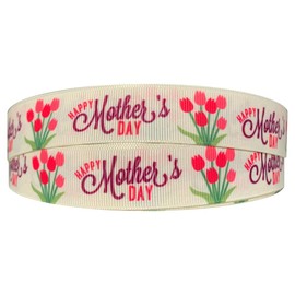 1m x 22mm Lilac Mothers Day Grosgrain Ribbon for Gift WRAP Wrapping for Mothers Day Gifts OR Flower Bouquet Ribbon