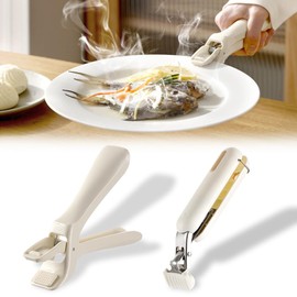 Clip multiusos antiquemaduras para cuenco de cocina, 2 piezas de silicona antideslizante con aislamiento térmico clip antiquemaduras, clips de agarre 