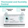 Hipoilk Attic Fan Thermostat and Humidistat, Adjustable Temperature and Humidity
