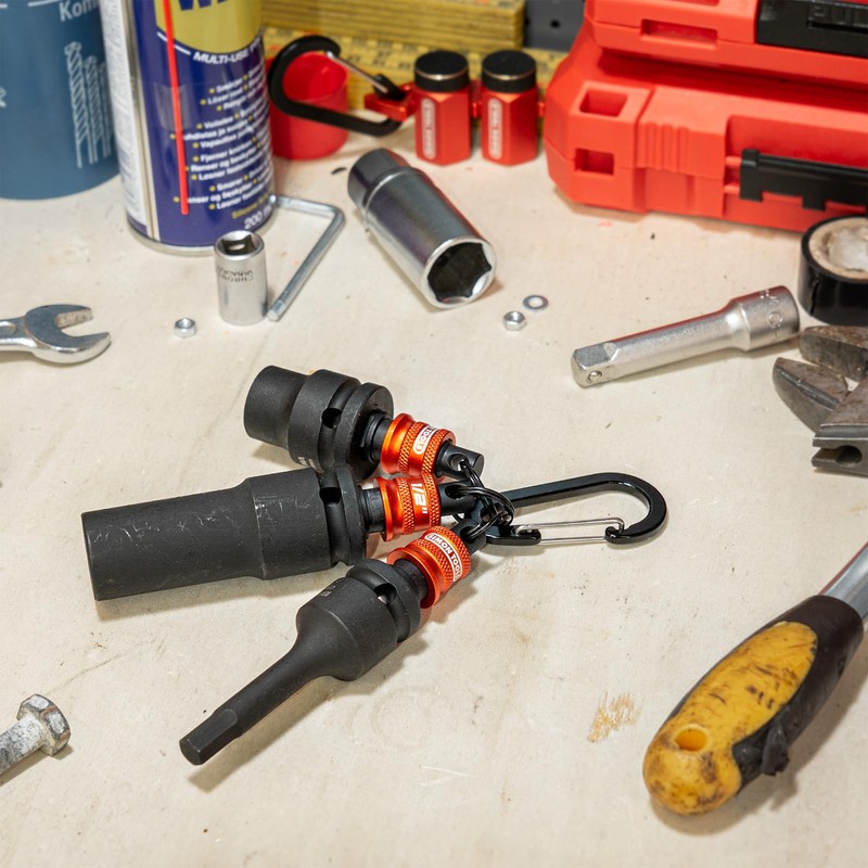 Simon tools Socket Holder Keychain 3pc - 1/2 Socket Organizer