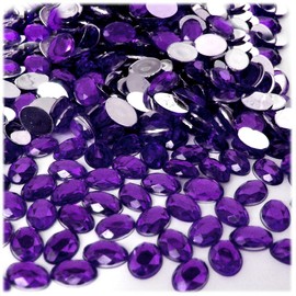 The Crafts Outlet 144pc Flat Back Rhinestones Oval 6x8mm - Multi Assortment Mix