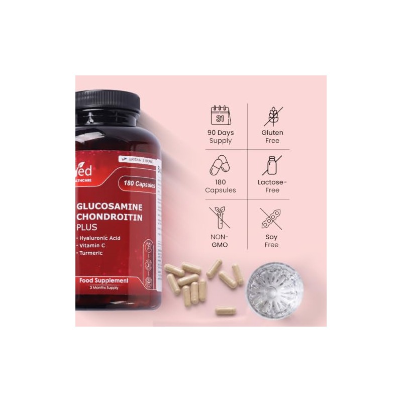 Glucosamine Sulfate & Chondroitin Complex with MSM, Turmeric, Hyaluronic Acid