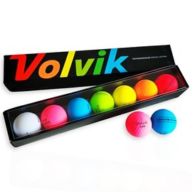 Volvik Vivid Rainbow Pack Golf Balls 7 Pieces Colourful Golf Ball Mix in Matt - Golf Gift with Bright Colours