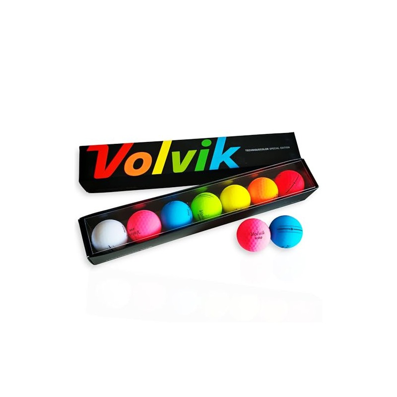 Volvik Vivid Rainbow Pack Golf Balls 7 Pieces Colourful Golf