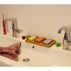 Elegant 3-compartment soap dish made of natural bamboo wood for