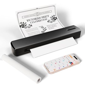 Bluetooth Wireless Portable Thermal Printer: Supports 8.5'' x 11'' Letter/A4/A5 Sizes Perfect for Home and Office Compatible with Smartphone & PC