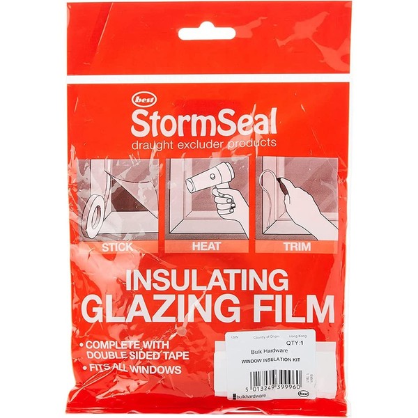 Merriway BH04947 StormSeal Window Insulation Secondary Double Glazing Shrink Film