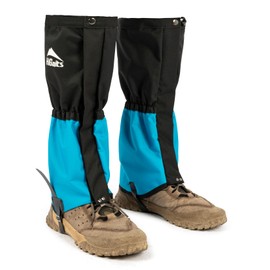 Waterproof Leg Gaiters for Men and Women Adjustable Snow Boot Gaiters for Hiking in Hunting Sand and Mud Mountain Climbing or Snowshoeing (Blue L)