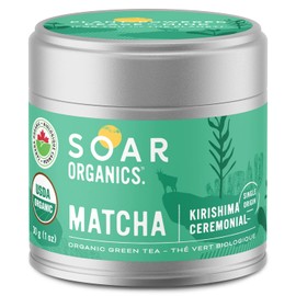 Soar Organics - Organic Japanese Matcha Green Tea Powder - Kirishima Ceremonial Grade - Single Origin - 30g