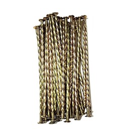 12 Inch 30 Pack Garden Staples ，Spiral Landscape Spikes, Landscape Edging Stake， Metal Garden Stakes Edging Anchoring Spikes for Artificial Turf, Paver Edging, Weed Barrier