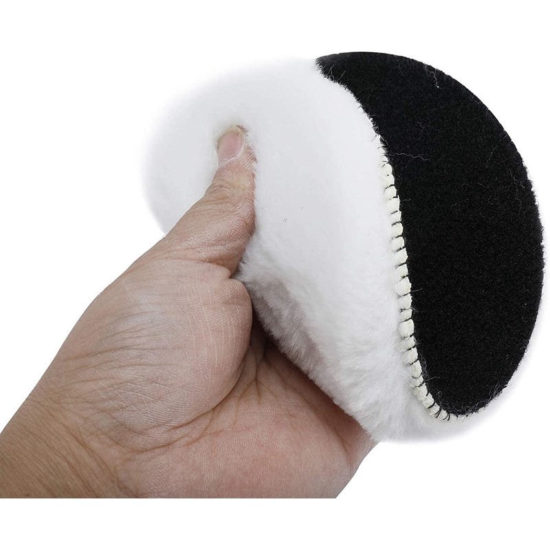 Toolly 6 Pcs 6 Inch Wool Polishing Buffing Pad Polishing