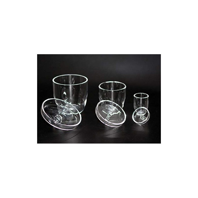 Quartz Crucibles Lab Crucible with Lids (10 ml, 50 ml,