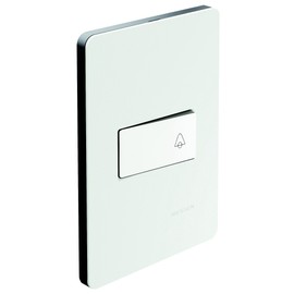 Niessen AM-UN-006-BN Botón Timbre con Placa Incluida, Blanco Bicolor