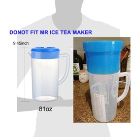 0.66 Gallon/2.5 Litre Plastic Pitcher with Lid BPA-FREE Eco-Friendly Carafes Mix Drinks Water Jug for Hot/Cold Lemonade Juice Beverage Jar Ice Tea Kettle (Dark Green, 81oz)