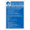 V Safety Wash Hands Guidelines - Portrait 200 x 300mm