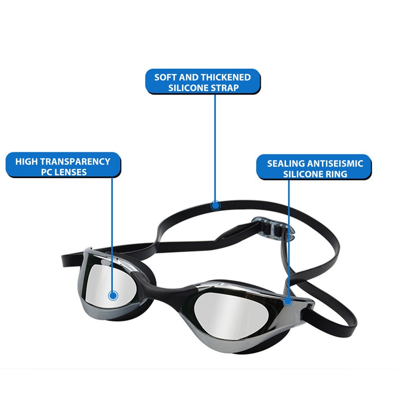 Adult Swimming Goggles No Leaking UV Protection Swim Racing Glasses