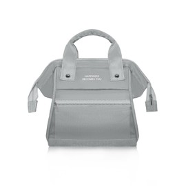 MzGro Insulated Lunch Bags for Men Women - Thermal Lunch Tote Bag for Girls Ladies Kids - Drinks Food Leak-Proof Waterproof Cooler Bag for Work, School, Outdoor, Picnic, Travel, Camping (Grey, Large)