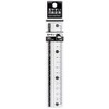 Raymei Fujii APJ188W Ruler, Easy to Read Black and White