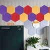 KASCLINO Felt Bulletin Board, 6pcs Felt Tile Board Hexagon Push