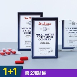 Dr. Bryan 1+1밀크씨슬 앤 비타민 B 콤플렉스 간건강총 60정) 1+1 Milk Thistle and Vitamin B Complex for Liver Health Total 60 Tablets