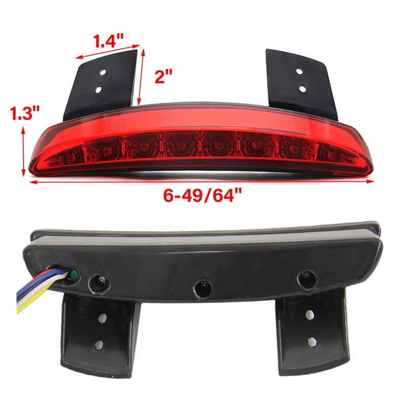 DREAMIZER Motorcycle LED Tail Light Fender Edge Brake Taillight with