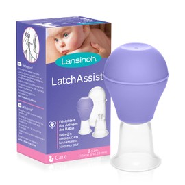 Lansinoh LatchAssist - Gentle Nipple Shaper - Makes Baby Easy to Put on - Includes Funnel in Two Sizes