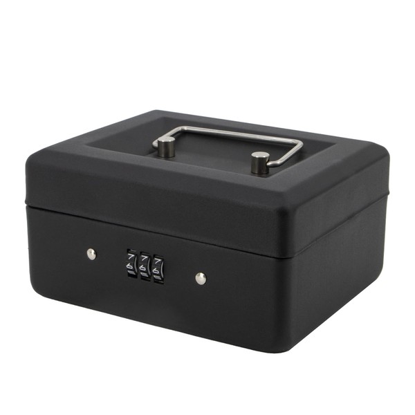 Small Security Lock Box with Coin Tray Metal Material with
