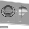 WeCooper 304 5-Inch Stainless Steel Air Vent 125mm, Round Bull