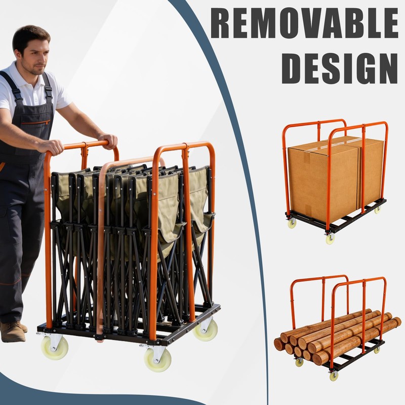 Heavy Duty Folding Table Cart for Hotel, Warehouse, Factory
